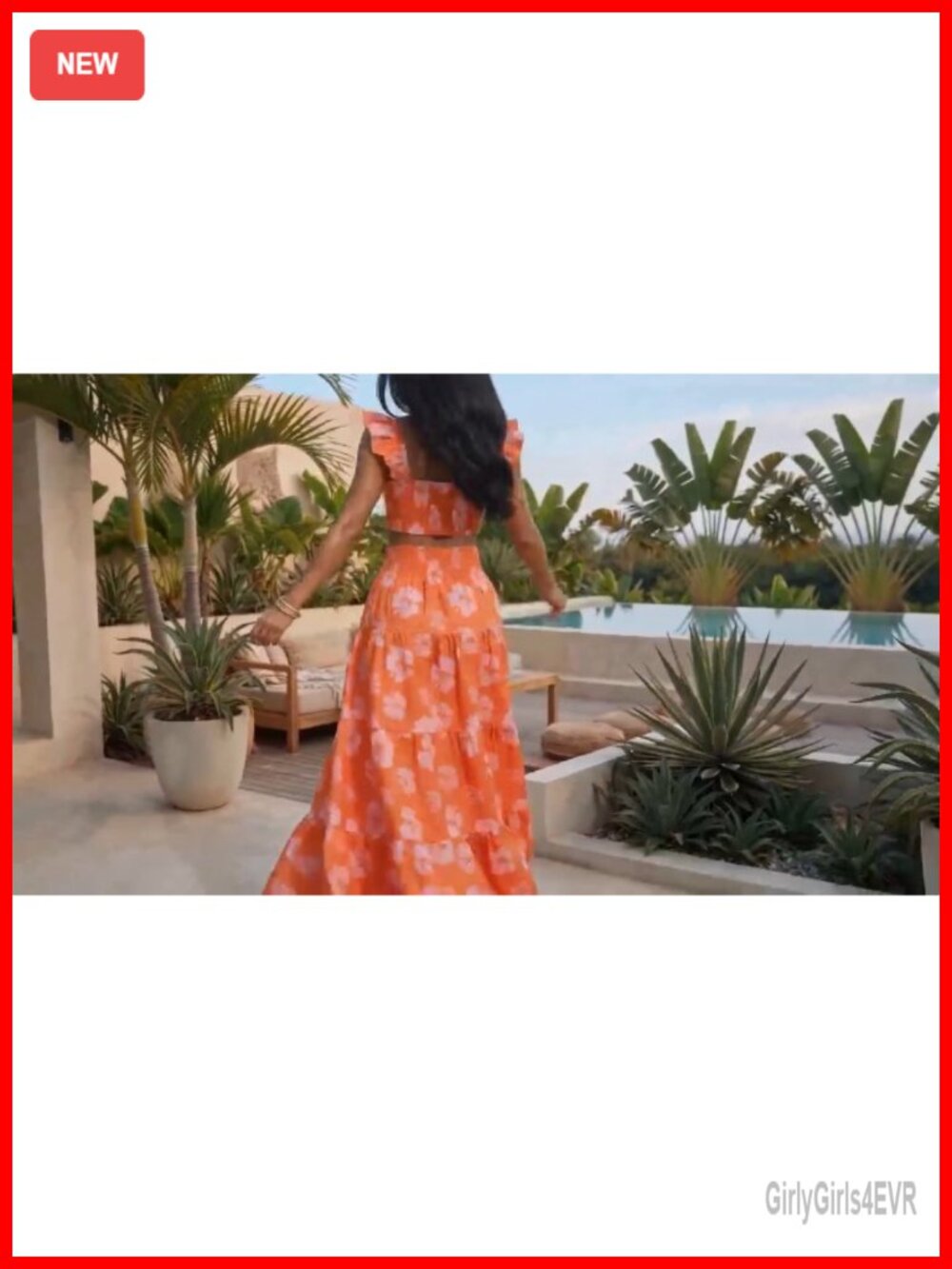2 Piece Maxi Skirt Set Boho Floral Crop Top Summer Vacation Outfit - Picture 6 of 6